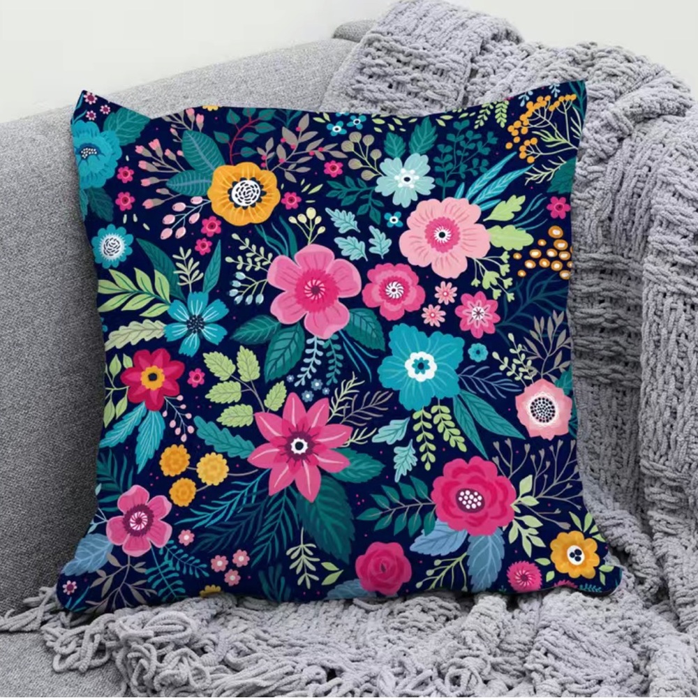 Floral pillow covers